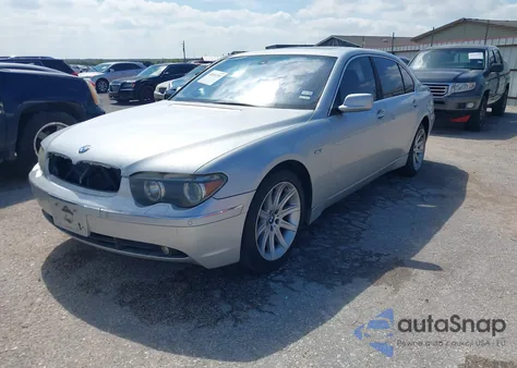 2002 BMW 745Li из США, поврежденный, VIN WBAGN63422DR02501
